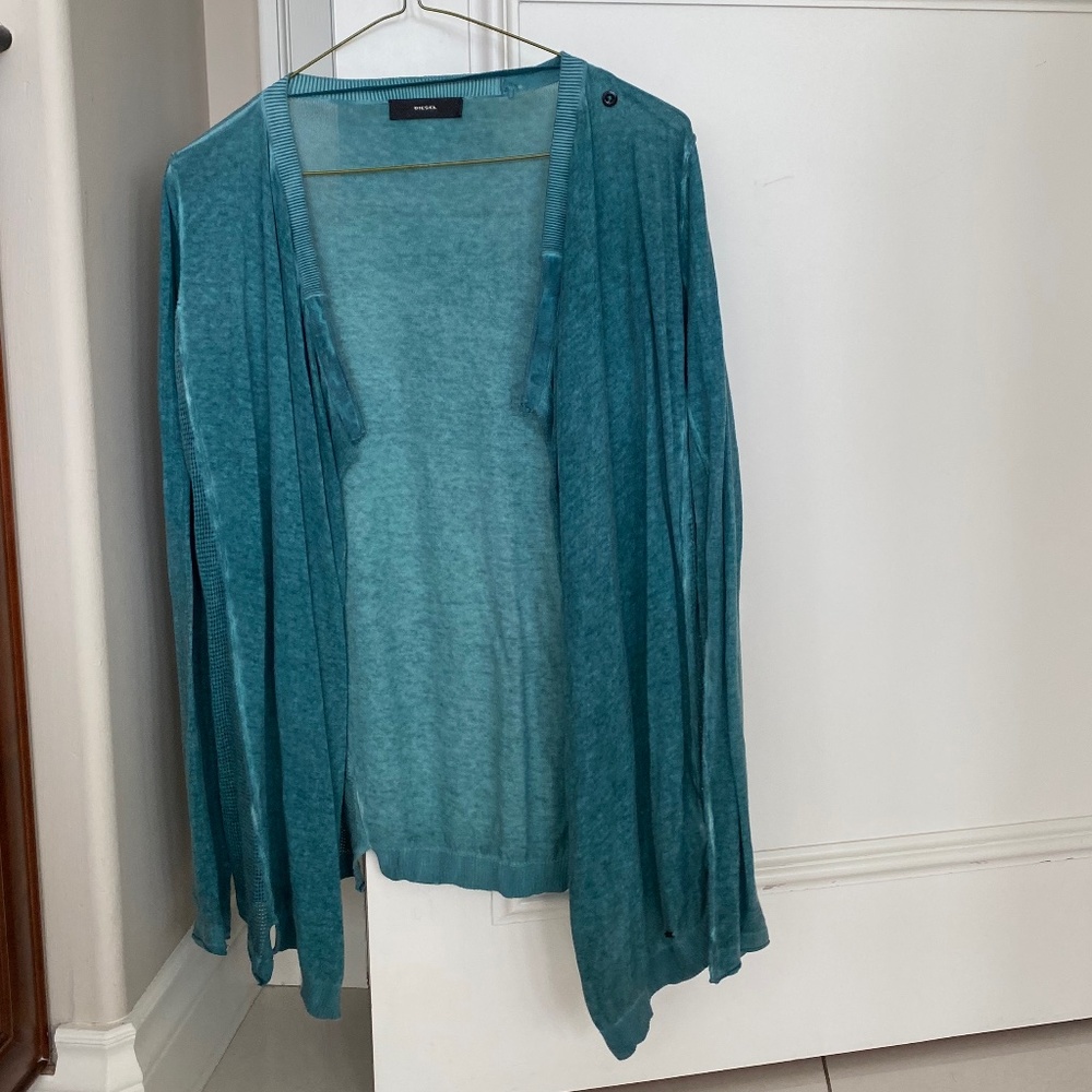 Diesel Teal Cardigan